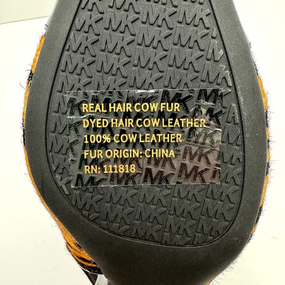 NEW MICHAEL Michael Kors Parker Flex Tiger Print Calf Hair Slingback Pump Shoes - Picture 11 of 12